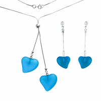 SREBRNY KOMPLET SERDUSZKA SREBRO PRÓBY 925