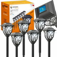 Lampy SOLARNE OGRODOWE lampa solarna wbijana ogrodowa LED do ogrodu 6 sztuk