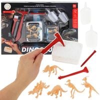 zestaw archeolog wykopaliska archeologiczne skamielina szkielet dinozaura