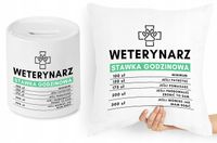Dla Weterynarza Zestaw Poduszka + Skarbonka Z Nadrukiem Ze Zdjęciem