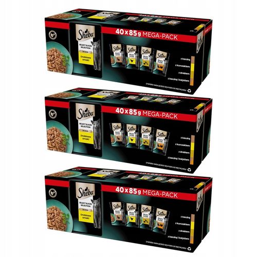 SHEBA drobiowe smaki mokra karma dla kotów w sosie saszetki 40x85 g na Arena.pl