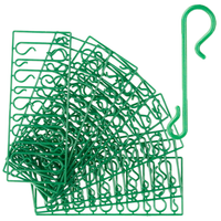 Zawieszki Do Bombek, Haczyki Na Choinkę, Plastikowe, Zielone, Zestaw 10Szt.