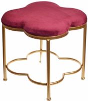 Puf metalowy burgundowy duży