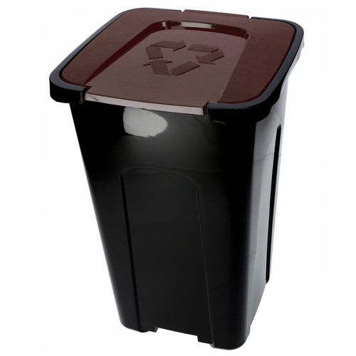 KOSZ KUBEŁ POJEMNIK NA ŚMIECI ODPADY 50L BRĄZOWY na Arena.pl
