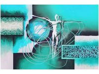 100 70CM OBRAZ PŁÓTNO TAŃCZĄCE POSTACIE NIEBIESKIM PŁÓTNO RAMA