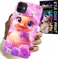 ETUI DO IPHONE 11 - SŁODKA KACZUCHA, KACZKA NA RÓŻOWYM TLE
