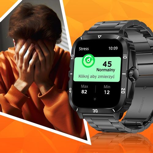 Smartwatch Zegarek Męski Wodooporny PL Menu Rozmowy Smart Watch 3 Paski na Arena.pl