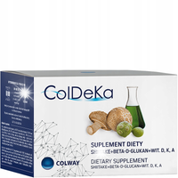 ColDeKa COLWAY 60Kaps. Ekstrakt z Grzybów Shiitake+beta-D-glukan+Wit. D,K,A