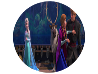 Opłatek na tort Kraina Lodu