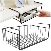 Kosz metalowy podblatowy wiszący czarny - AG-359C