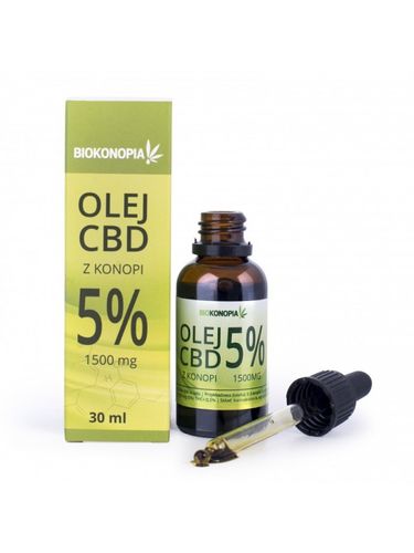 Olejek konopny 5% CBD 30ml BioKonopia na Arena.pl