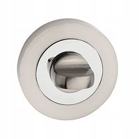 SZYLD DOLNY OKRĄGŁY CHROM SATYNA BLOKADA WC