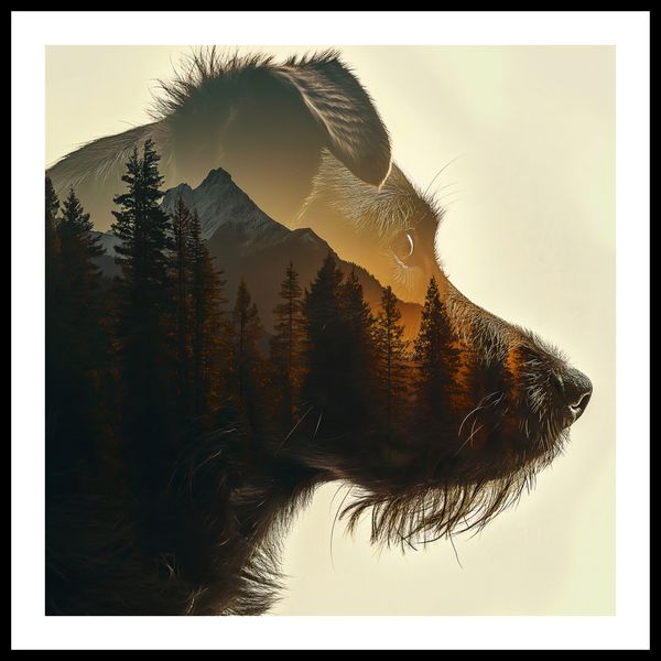 Plakat 50x50cm Psi Duch Lasu zdjęcie 3