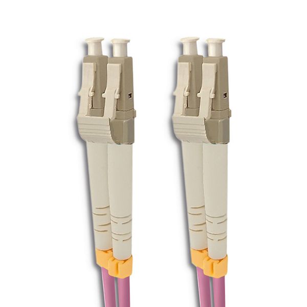 Qoltec Patchcord światłowodowy LC/UPC - LC/UPC | Multimode | 50/125 | OM4 | Duplex | 2m zdjęcie 2