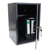 SEJF BIUROWY GRAFITOWY DWURYGLOWY Z MONTAŻEM NA ŚCIANĘ