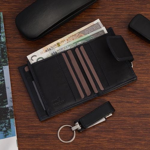 portfel damski double mini - granatowo-czarny na Arena.pl