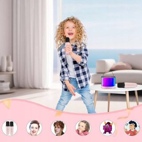 ZESTAW KARAOKE GŁOŚNIK BLUETOOTH 2 MIKROFONY USB MINI JACK NA IMPREZY na Arena.pl