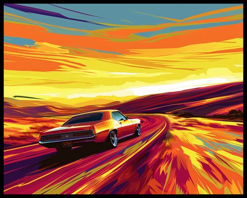 Plakat 76x60,5cm Pędź Przed Siebie na Arena.pl