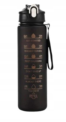 Butelka Na Wodę Bidon z Miarką Ze Słomką Na Siłownie Fitness 700ml + Gratis na Arena.pl