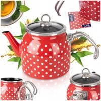 Czajnik Emaliowany Retro Tecka w Kropki 1,1 L Indukcja ORION