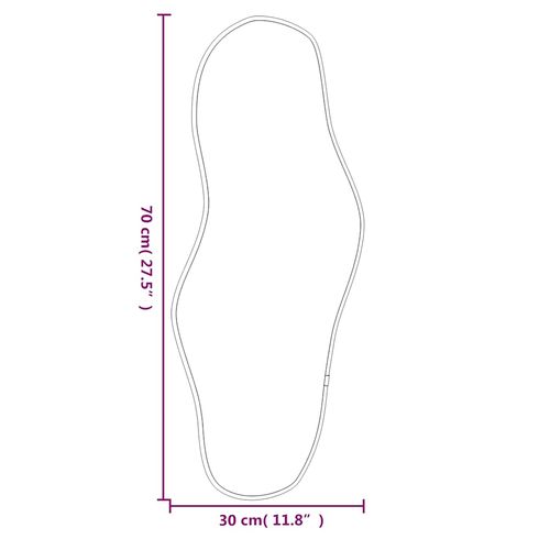 Lustro ścienne, czarne, 70x30 cm na Arena.pl