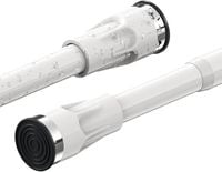 Drążek Teleskopowy do Zasłony Prysznicowej Biały 141 187 cm Bez Wiercenia