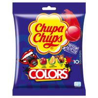Chupa Chups lizaki Colors cola pomarańczowe wiśniowe farbujące język 120g
