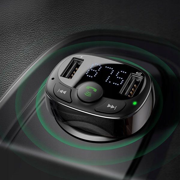 Transmiter FM Baseus S-09A Bluetooth 2xUSB microSD ładowarka LCD zdjęcie 15