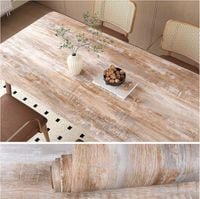 Tapeta Samoprzylepna Drewno Brąz Szary Winylowa Wodoodporna 40x300cm