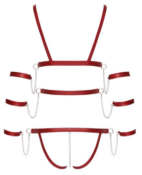 Bad Kitty Strap Body Red L zdjęcie 8