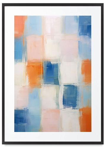 Plakat abstrakcja kolorowe plakaty 40x50 cm w czarnej ramie na Arena.pl