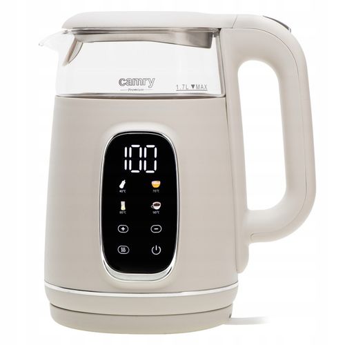 Czajnik Elektryczny 2200W Szklany beżowy Panel LED Mocny Camry CR1383 na Arena.pl