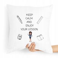 Poduszka Prezent Dzień Nauczyciela Keep Calm Z Nadrukiem Ze Zdjęciem