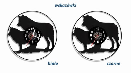 Zegar ścienny z płyty winylowej Wilki 22.3 na Arena.pl