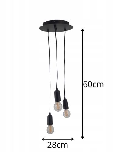 Nowoczesne Lampy Wiszące Loft Hades 2882/Z-B-3 na Arena.pl