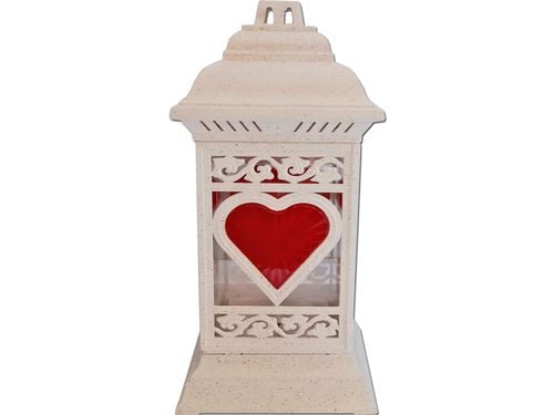 ZNICZ ZNICZE LAMPION NA GRÓB KATEDRA SERCE BIAŁO-ZŁOTY na Arena.pl