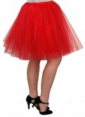 - SPÓDNICZKA TIULOWA SPÓDNICA z podszewką 50 cm TUTU 152-170 czerwona