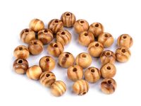 KORALIKI DREWNIANE STRIP RĘKODZIEŁO BIŻUTERIA HANDMAD JASNA SOSNA 8MM 30SZT