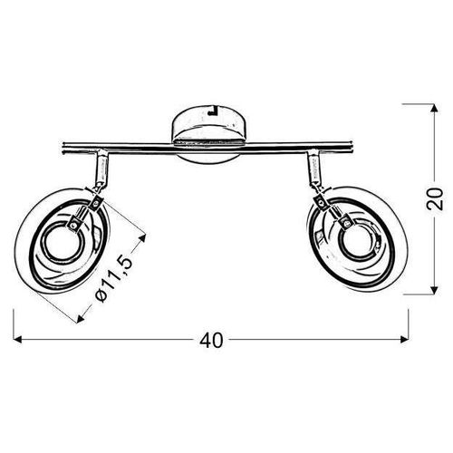 LAMPA sufitowa CELT 92-62017 Candellux metalowa OPRAWA listwa LED 12W 3000K spot reflektorki chrom na Arena.pl