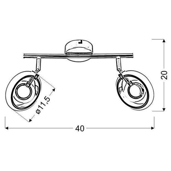 LAMPA sufitowa CELT 92-62017 Candellux metalowa OPRAWA listwa LED 12W 3000K spot reflektorki chrom zdjęcie 5