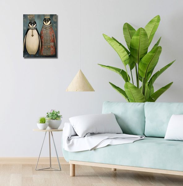 Obraz 30x40cm Królewskie Pingwiny zdjęcie 2