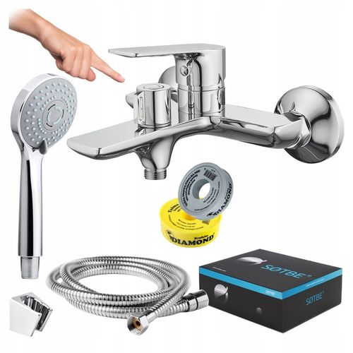 Wannowe baterie ścienne Kran do wanny ceramiczny przełącznik SOTBE NEA-BWO na Arena.pl