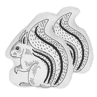 Zestaw 2 poduszek dla dzieci wiewiórka 42 x 48 cm biało-czarny KOLKATA