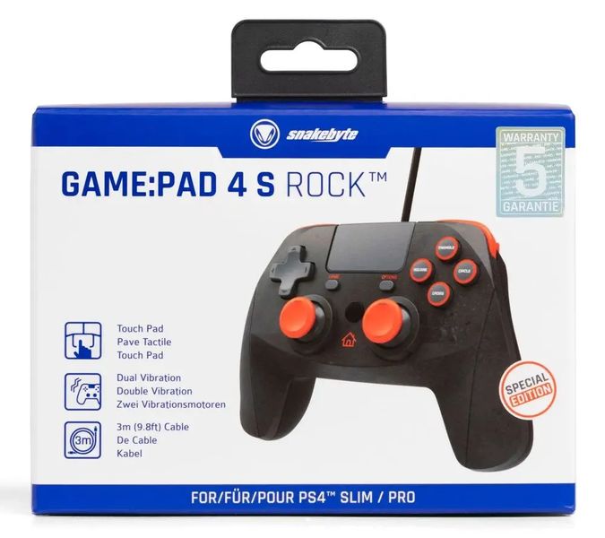 SNAKEBYTE GAME:PAD 4 S ROCK (GREY ORANGE) zdjęcie 4