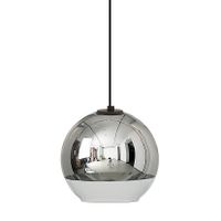Nowoczesna lampa wisząca Globe Plus 7605 do sypialni ball srebrna