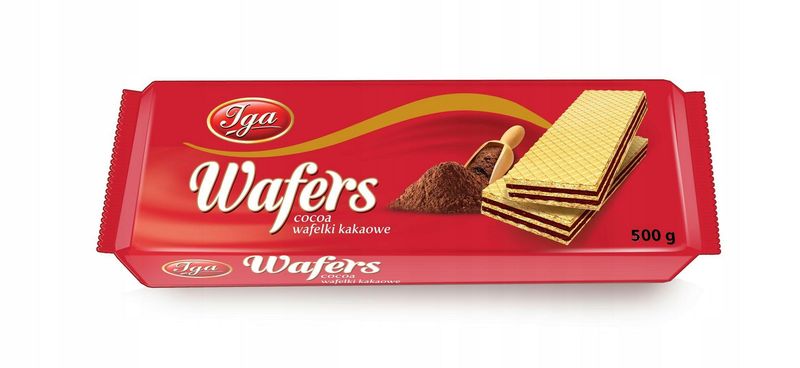 IGA WAFLE WAFERS KAKAO 500G zdjęcie 1