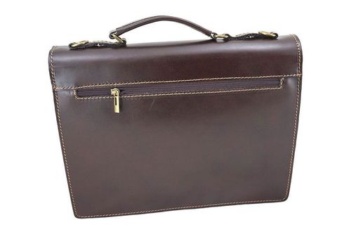 Teczka męska skórzana - Barberini's - Brązowa na Arena.pl