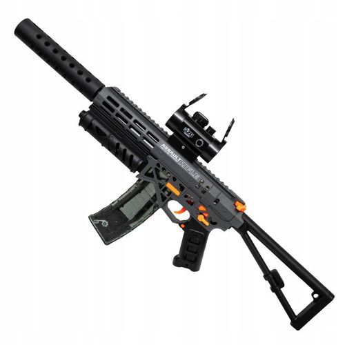 KARABIN PISTOLET AUTOMATYCZNY NA KULKI ŻELOWE DUŻY ZESTAW 70 CM + OKULARY na Arena.pl