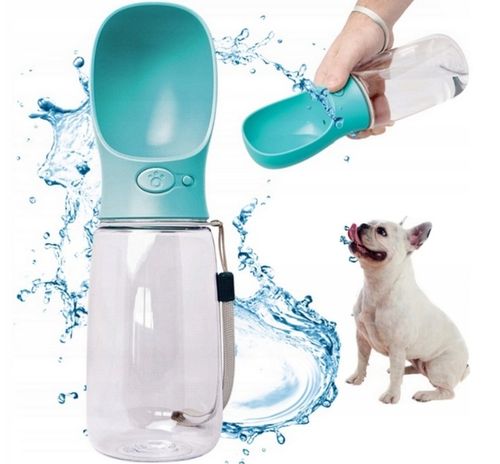 BUTELKA NA WODĘ DLA PSA BIDON POIDŁO MISKA 0,35L PRZENOŚNA SPACER TURYSTYCZ na Arena.pl