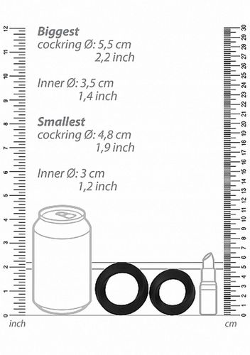 No. 86 - Cock Ring Set - Black na Arena.pl